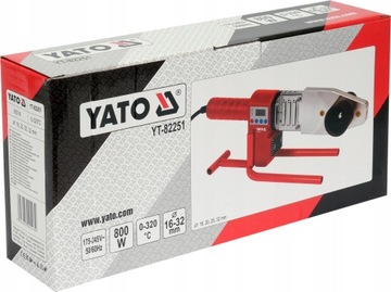 СВАРОЧНЫЙ АППАРАТ YATO ДЛЯ ТЕРМОПЛАСТИКОВЫХ ТРУБ 800ВТ МАТЕРИ 16-32мм ДИСПЛЕЙ