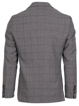 МУЖСКОЙ СЕРЫЙ ПИДЖАК В КЛЕТКУ, ЭЛЕГАНТНЫЙ ПОВСЕДНЕВНЫЙ, ТУРЕЦКИЙ БИЗНЕС 48