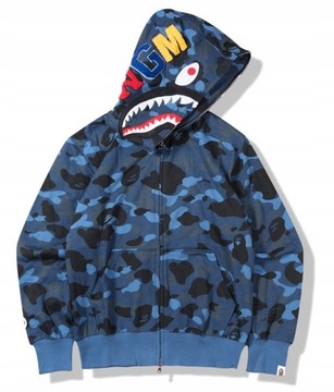 Толстовка Bape Shark kangaroo, зеленая камуфляжная кенгуру, S