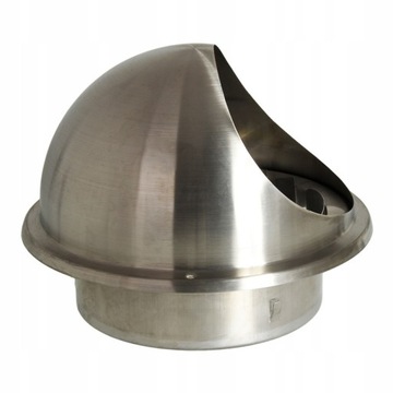Воздухозаборная настенная вентиляционная решетка 100 мм + каплесборник INOX