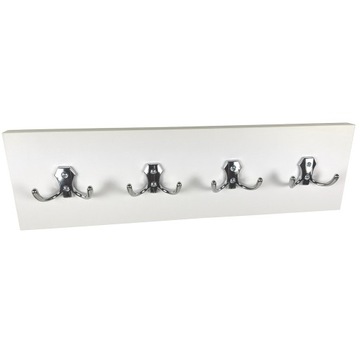 WIESZAK 50 CM PRZEDPOKOJU ŚCIENNY BIAŁY CHROM