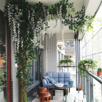 12 искусственных плотных цветочных гирлянд WISTERIA WISTERY PREMIUM XXL для свадьбы