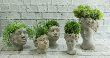 Винтажный ажурный подсвечник из цемента H33