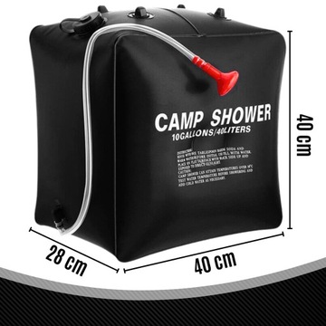 СОЛНЕЧНЫЙ ТУРИСТИЧЕСКИЙ ДУШ С ПОДОГРЕВОМ ДЛЯ КЕМПИНГОВ И ПОЛЕВЫХ КЕМПИНГОВ 40Л