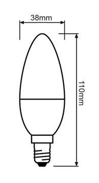 ЛАМПОЧКА СВЕТОДИОДНАЯ СВЕЧА E14 7Вт = 60Вт B35 6000K OSRAM
