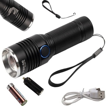 X-BALOG LATARKA WOJSKOWA ZOOM XML-T6 USB AKU 18650