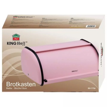 Хлебница, СТАЛЬ, МАТОВЫЙ ЧЕРНЫЙ, КОНТЕЙНЕР ДЛЯ ХЛЕБА, РОЗОВЫЙ