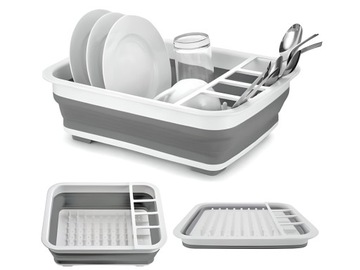 СКЛАДНАЯ силиконовая сушилка для посуды CAMPING Кухня на колесах