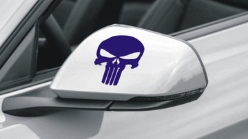 Наклейка ЧЕРЕП КАРАТЕЛЯ 4,5x6 см РАЗНЫХ ЦВЕТОВ