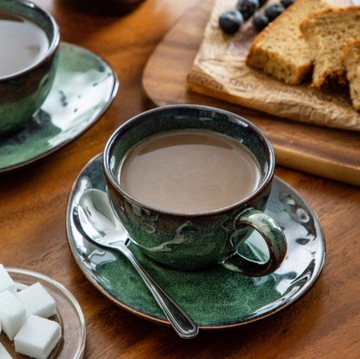 СЕРВИСНЫЙ НАБОР VANCASSO STARRY ЧАШЕК, ЗЕЛЕНЫЙ, НА 8 ЧЕЛОВЕК, ЧАШКИ, 260 мл