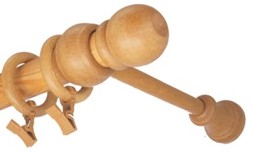 Карниз деревянный, диаметр 28, 1,5 м, одинарный, 150 см.