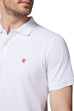 Koszulka Polo z Bawełny Męska Biała Próchnik PM3 L