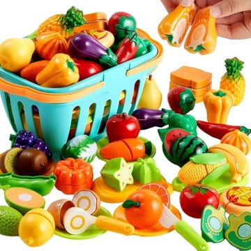 PLASTIKOWE WARZYWA OWOCE DO KROJENIA NA RZEP RZEPY ZESTAW DESKA DLA DZIECI