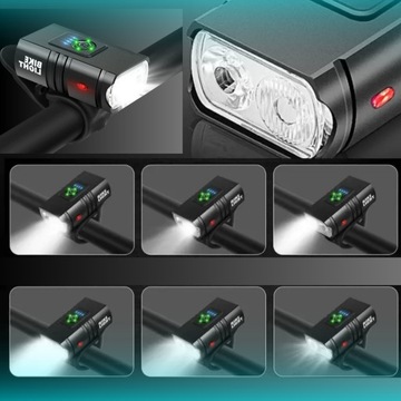 МОЩНЫЙ ВЕЛОСИПЕДНЫЙ ФОНАРЬ ПЕРЕДНЯЯ ЗАДНЯЯ СВЕТОДИОДНАЯ ВОДОЗАЩИТНАЯ АККУМУЛЯТОРНАЯ БАТАРЕЯ USB