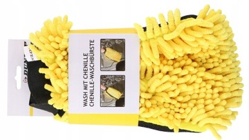 ПЕРЧАТКИ с бахромой для мытья автомобиля DUNLOP 2в1 шайба из микрофибры с бахромой