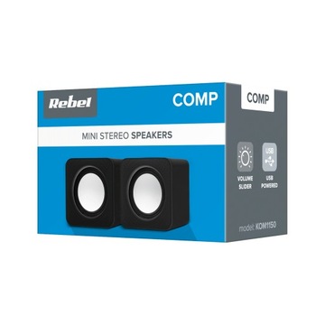 МАЛЕНЬКИЕ МОЩНЫЕ КОМПЬЮТЕРНЫЕ КОЛОНКИ 6 Вт USB JACK REBEL