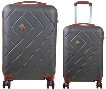 Walizka podróżna kabinowa ABS SUNBAG - model 8042 grey