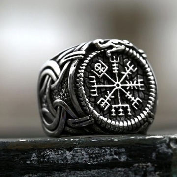 SYGNET NORDYCKI VEGVISIR KOMPAS VIKINGÓW ZE STALI