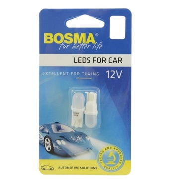 BOSMA ŻARÓWKA 12V LED STANDARD T10 BIAŁA 2496 2szt