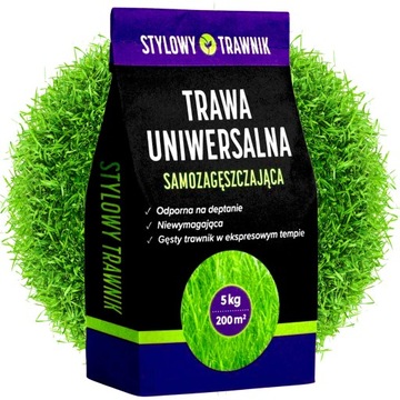 TRAWA SPORTOWA DEKORACYJNA NASIONA UNIWERSALNA 5KG