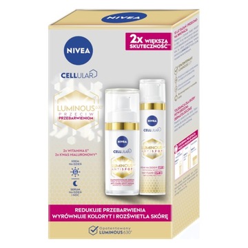 NIVEA LUMINOUS Krem do twarzy na dzień + Serum na przebarwienia