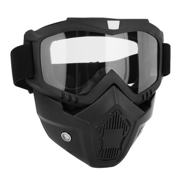 ПОЛНОЛИЦЕВАЯ МОТОЦИКЛОВАЯ МАСКА, ЧЕРНАЯ