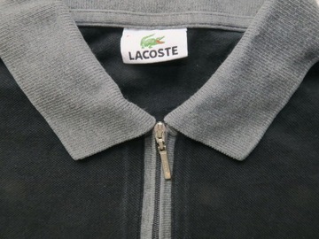 Lacoste bluza longsleeve polo na zamek L