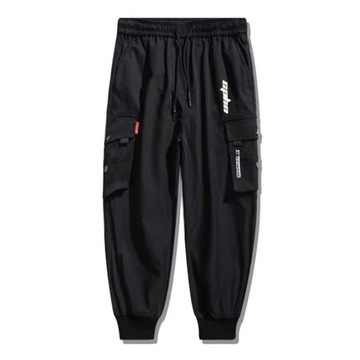 Men's casual pants with multi-pocket design
