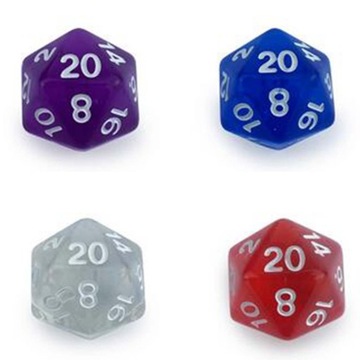 10 sztuk kości wielościennych gra imprezowa, lekkie, przezroczyste kostki