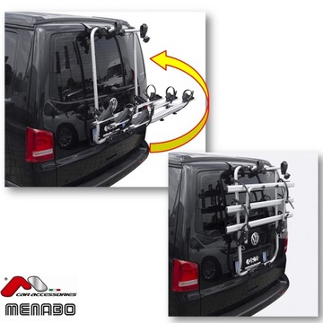 Uchwyt Rowerowy na Klapę Menabo Shadow 3 Rowery VW Transporter T5 2003-2015
