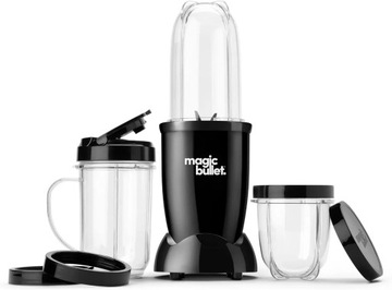 Блендер Magic Bullet, маленький, серебристый, набор из 11 предметов