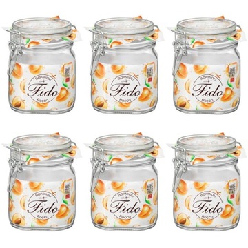 6x SŁOIKI BORMIOLI ROCCO FIDO Z KLAMRĄ 750 ML