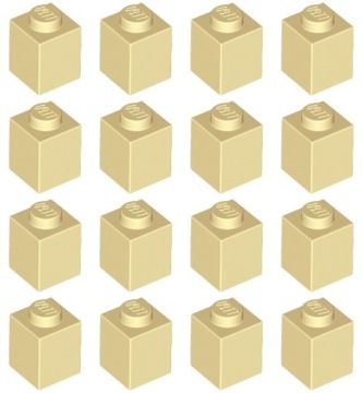 LEGO 3005 KLOCEK 1x1 piaskowy (9g) 16 szt.