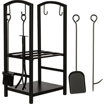 ПОДСТАВКА-ПОЛКА-КОРЗИНА ДЛЯ КАМИНА ДРОВА + АКСЕССУАРЫ