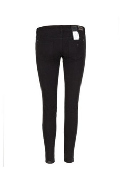 Czarne damskie jeansy spodnie z dziurami GUESS 25