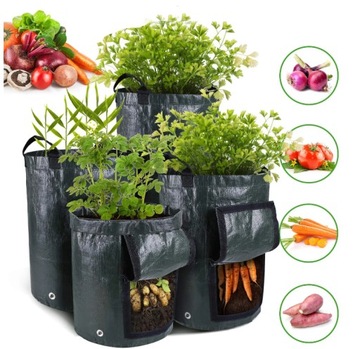 ЦВЕТОЧНЫЙ ГОРШОК СУМКА ДЛЯ ВЫРАЩИВАНИЯ ОВОЩЕЙ ПОМИДОРОВ КАРТОФЕЛЬ МОРКОВЬ 20л