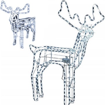 DUŻY RENIFER LED STAŁE ŚWIATŁO RUCHOMA GŁOWA 3D