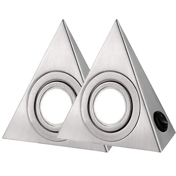 2-Pack Triangle LED Lamp 12V 230V Kitchen Under Cabinet Cupboard Wall