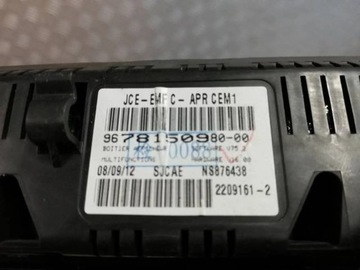 DISPLEJ AUTORÁDIO PEUGEOT 3008 9678150980