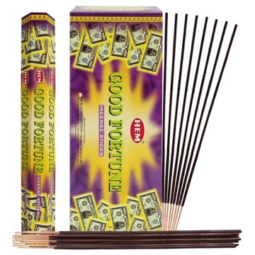 Indyjskie Kadzidełka Aromat Szczęście Good Fortune Aroma 20 Sztuk HEM