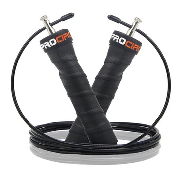 czarny styl ProCircle Speed Jump Rope Opaska Uch