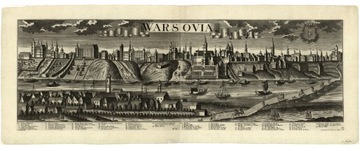 WARSZAWA PANORAMA 30x40cm 1755r. M3
