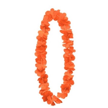 SUPER Kwiaty Hawajskie Pomarańczowe 512308 100cm Naszyjnik