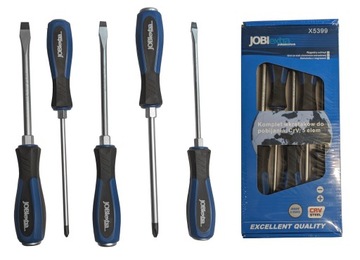 ZESTAW WKRĘTAKÓW DO POBIJANIA CrV 5 szt. JOBIextra