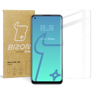 Szkło hartowane Bizon Glass do Oppo Reno 7 4G / 5G, szybka, ochrona ekranu