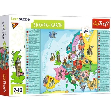 Пазл Trefl Карта Европы 200 деталей 15514