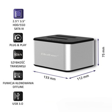 ДОК-СТАНЦИЯ 2x HDD/SSD 2,5