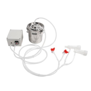 Elektryczny dojarz o pojemności 3 l, z możliwością użycia rąk, z silikonowym kubkiem ze stali nierdzewnej, z otworem na rurkę