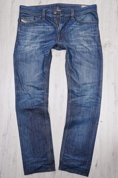 DIESEL THAVAR SLIM JEANS spodnie męskie granatowe PREMIUM 36/32 pas 94