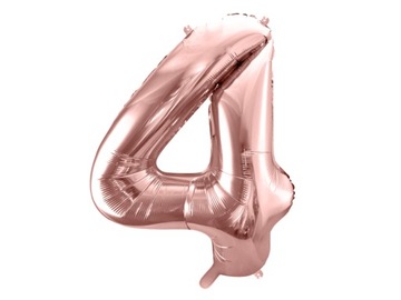 Balony Cyfry, 0-9 różowe złoto, 86cm